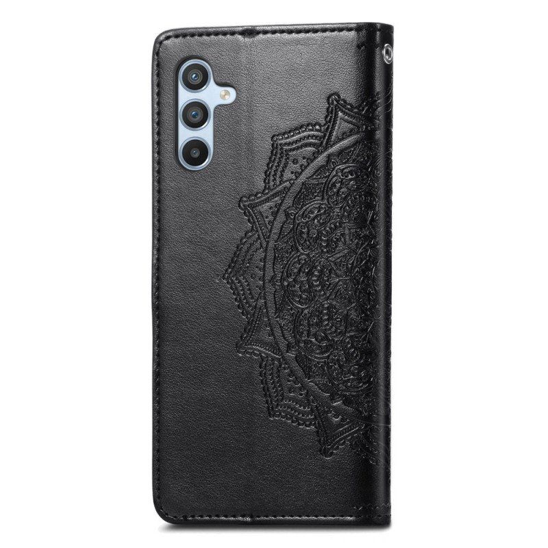 Skórzany Futerał do Samsung Galaxy A54 5G Barokowo-mandala